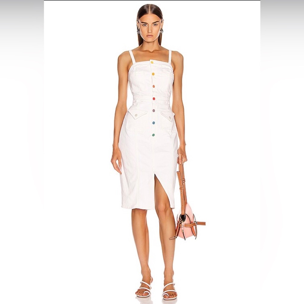MOTHER To The Point Denim white dress 
Size XS.